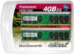 Transcend 4GB Kit DDR2 DIMM 800MHz PC6400 (2x2GB)