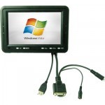 7" TFT Monitor Touchscreen VGA, USB, AV-port svart